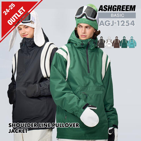 【10月上旬発送予定】 ASHGREEM アッシュグリーム スノーボードウェア 肩ラインプルオーバー AGJ-1254